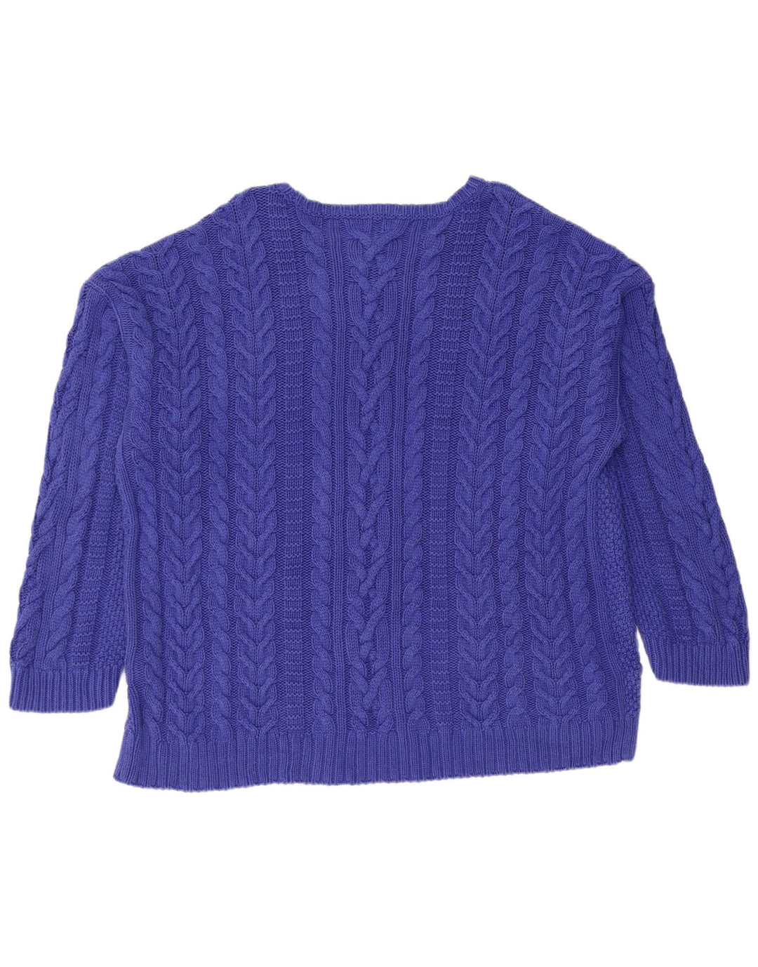 RALPH LAUREN Damski sweter z dekoltem w łódkę UK 22 3XL Niebieski, bawełniany