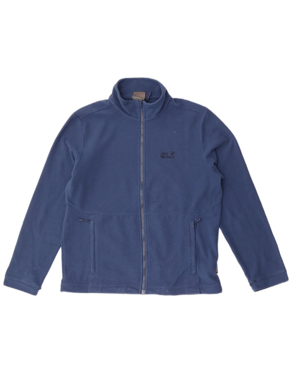 Męska kurtka polarowa Jack Wolfskin UK 42, duża niebieska, poliester