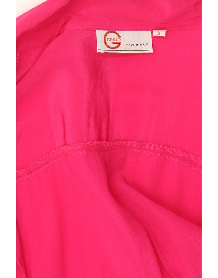 Vintage damska bluzka oversize UK 10 Small Pink