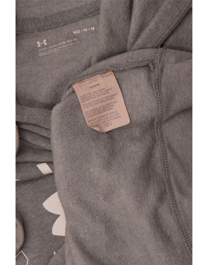 Męski sweter z kapturem Under Armour Nevada Graphic, średnioszary, bawełniany