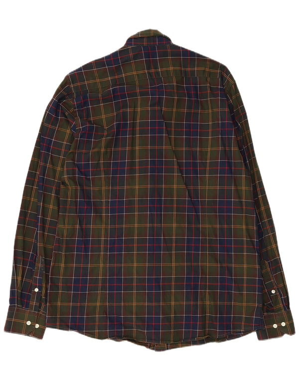 Koszula męska Barbour o dopasowanym kroju, duża, bawełniana w kratę khaki