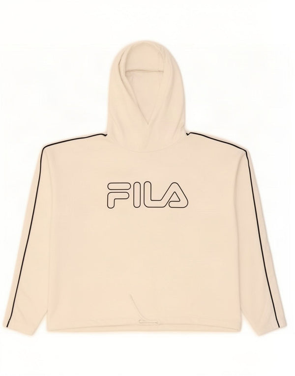 Damski sweter z kapturem Fila Graphic Oversize UK 10 Small White
