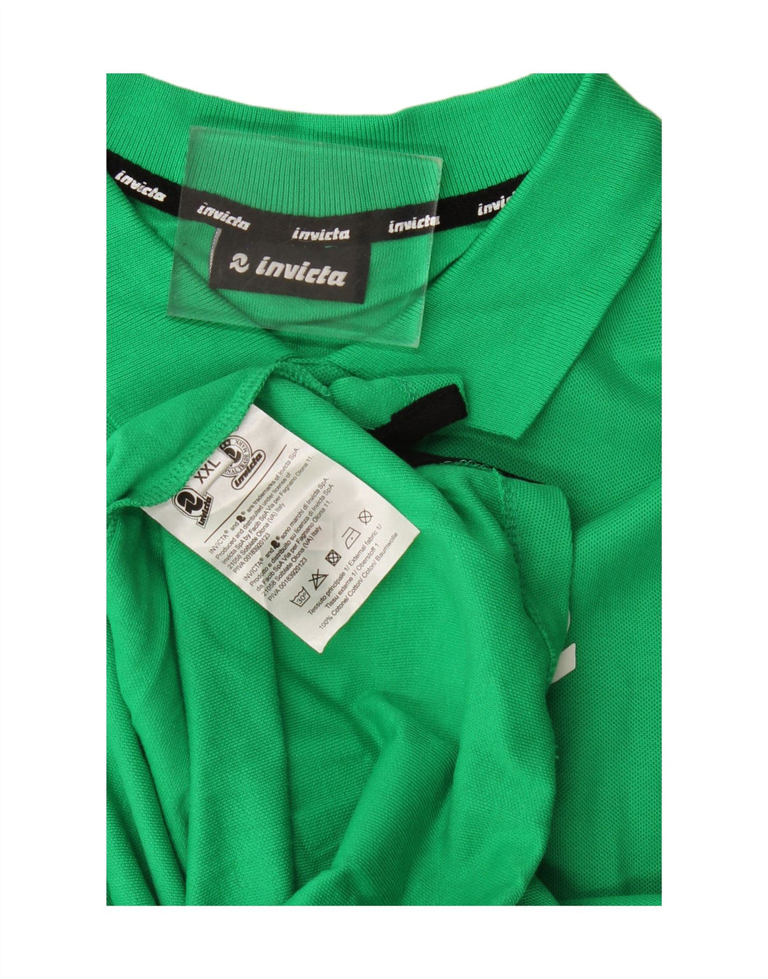 Męska koszulka polo INVICTA z grafiką 2XL, zielona bawełna