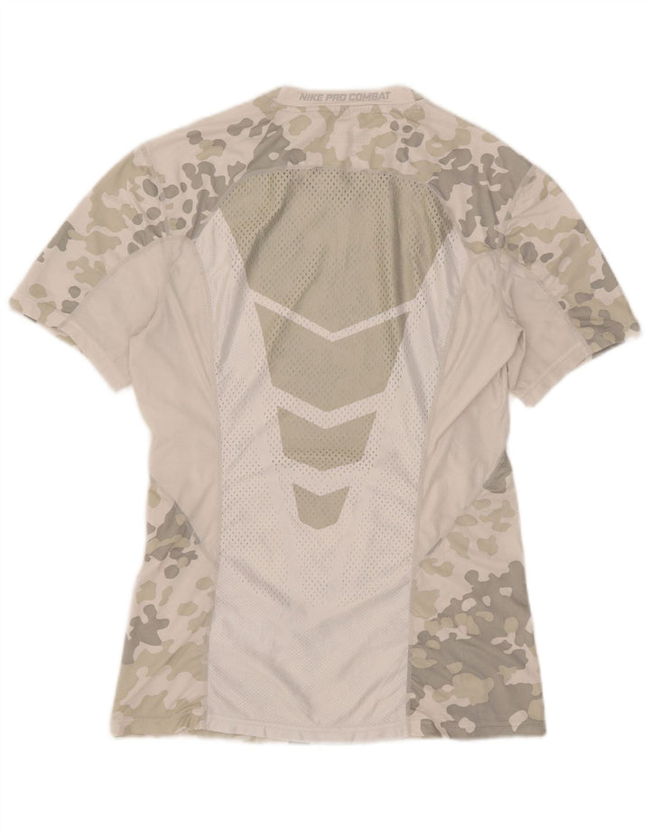 Męski T-shirt z grafiką Nike Dri Fit, duży, szary, kamuflażowy poliester