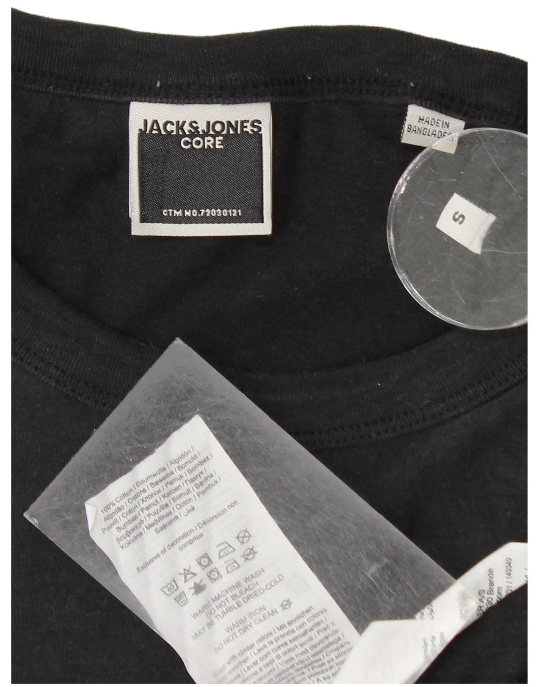 T-shirt męski Jack & Jones, mały, czarny, bawełniany