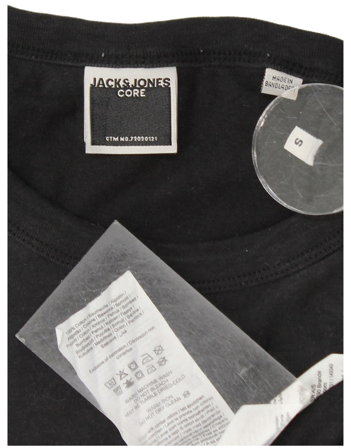 T-shirt męski Jack & Jones, mały, czarny, bawełniany