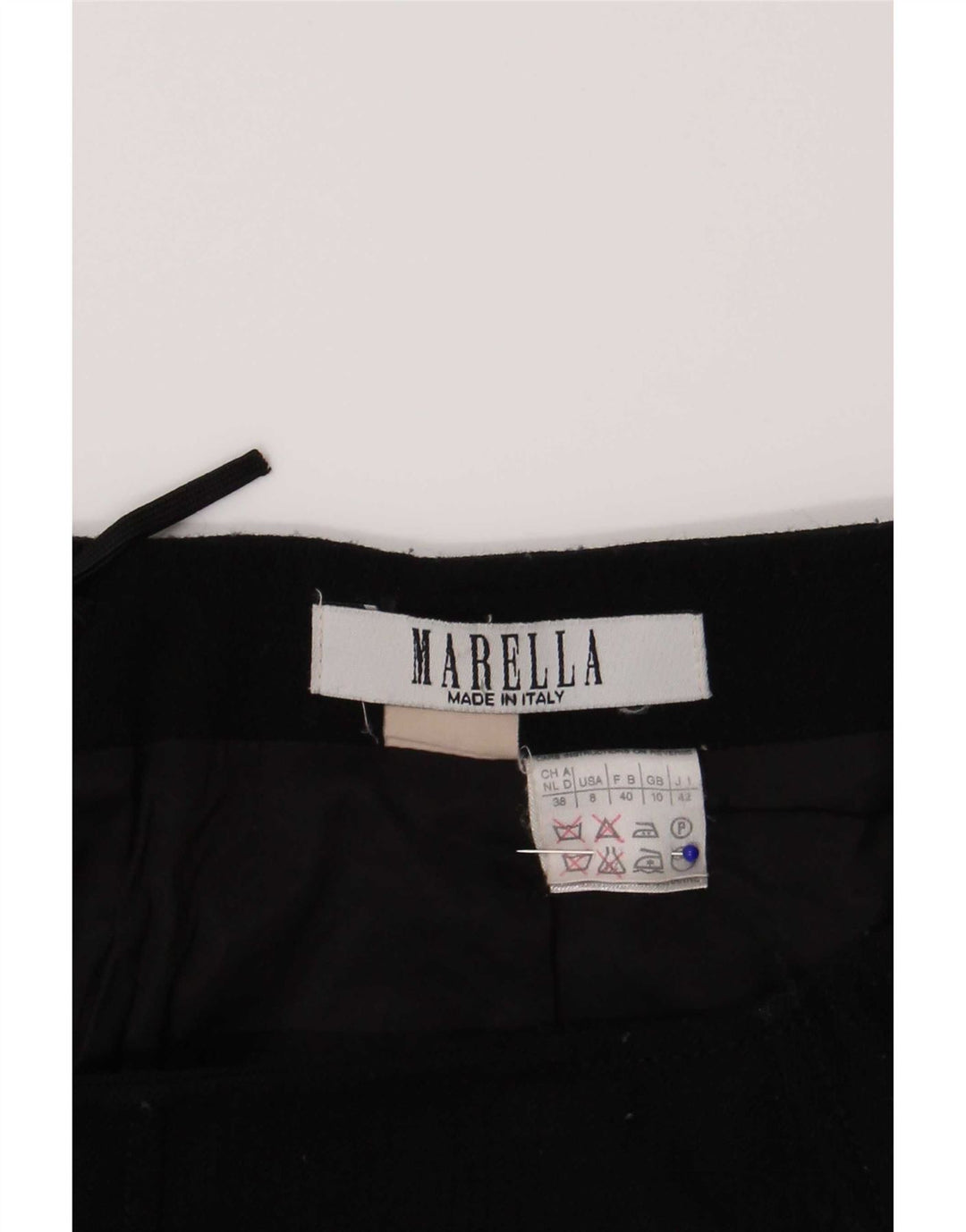Marella Damska Mini Spódnica UK 10 Mała W26 Czarna Wełna