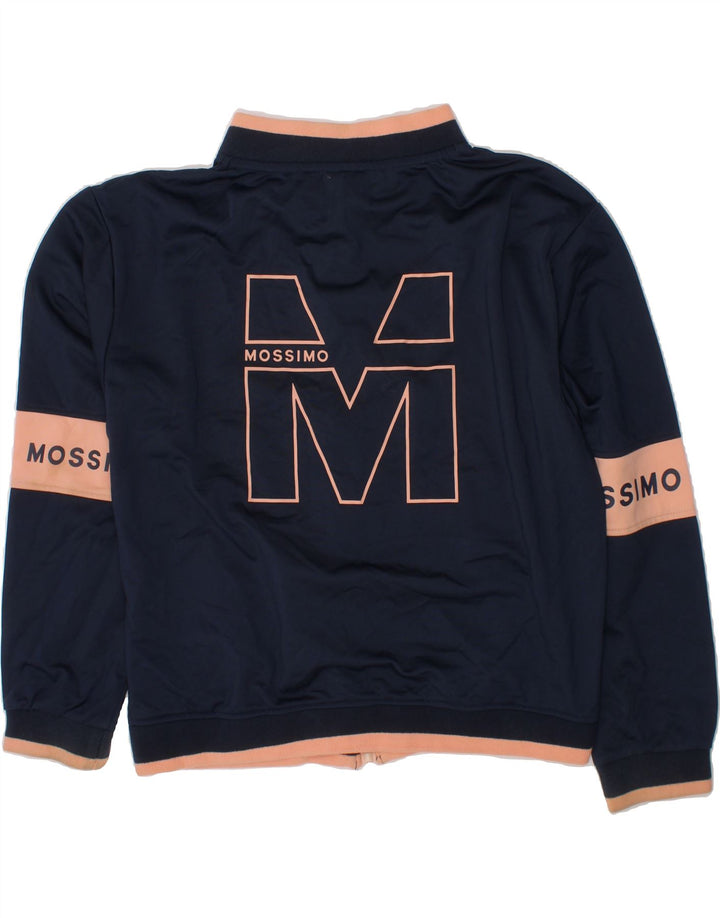 MOSSIMO Girls Tracksuit Top Jacket 13-14 Years Navy Blue Colourblock Vintage Mossimo and Second-Hand Mossimo from Messina Hembry 