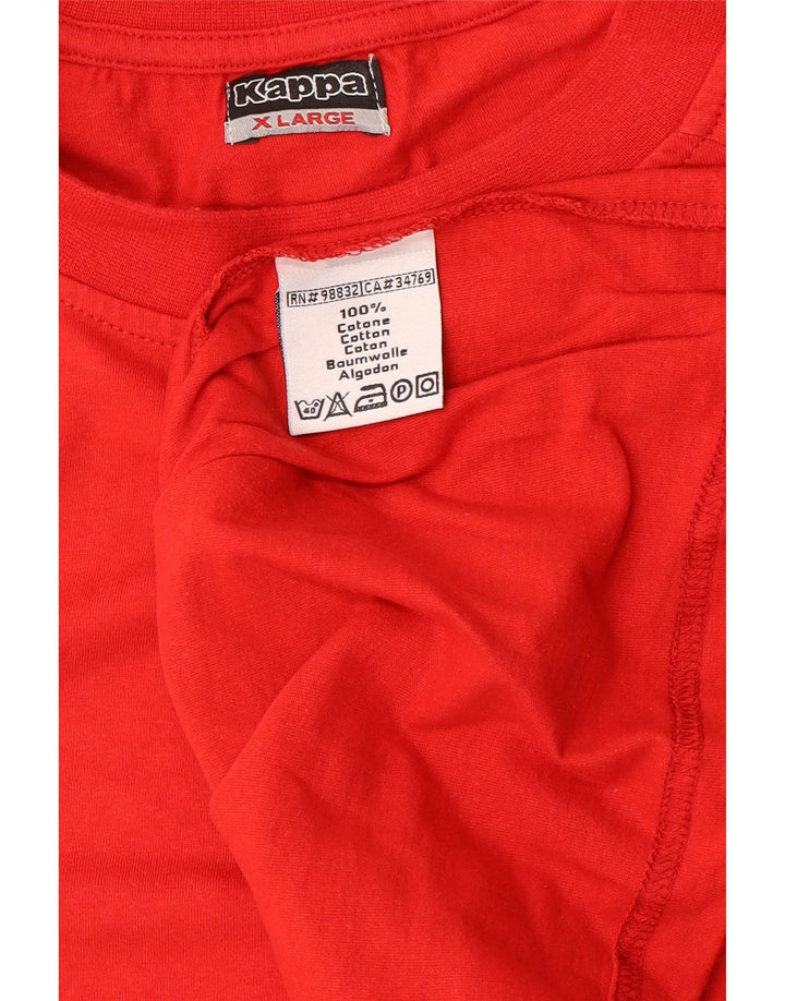T-shirt męski KAPPA Top XL, czerwony, bawełniany
