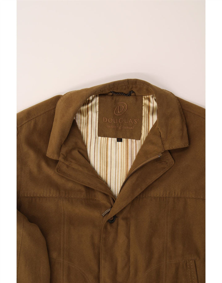 DOUGLAS Mens Bomber Jacket UK 42 XL Brown Polyester Vintage Douglas and Second-Hand Douglas from Messina Hembry 