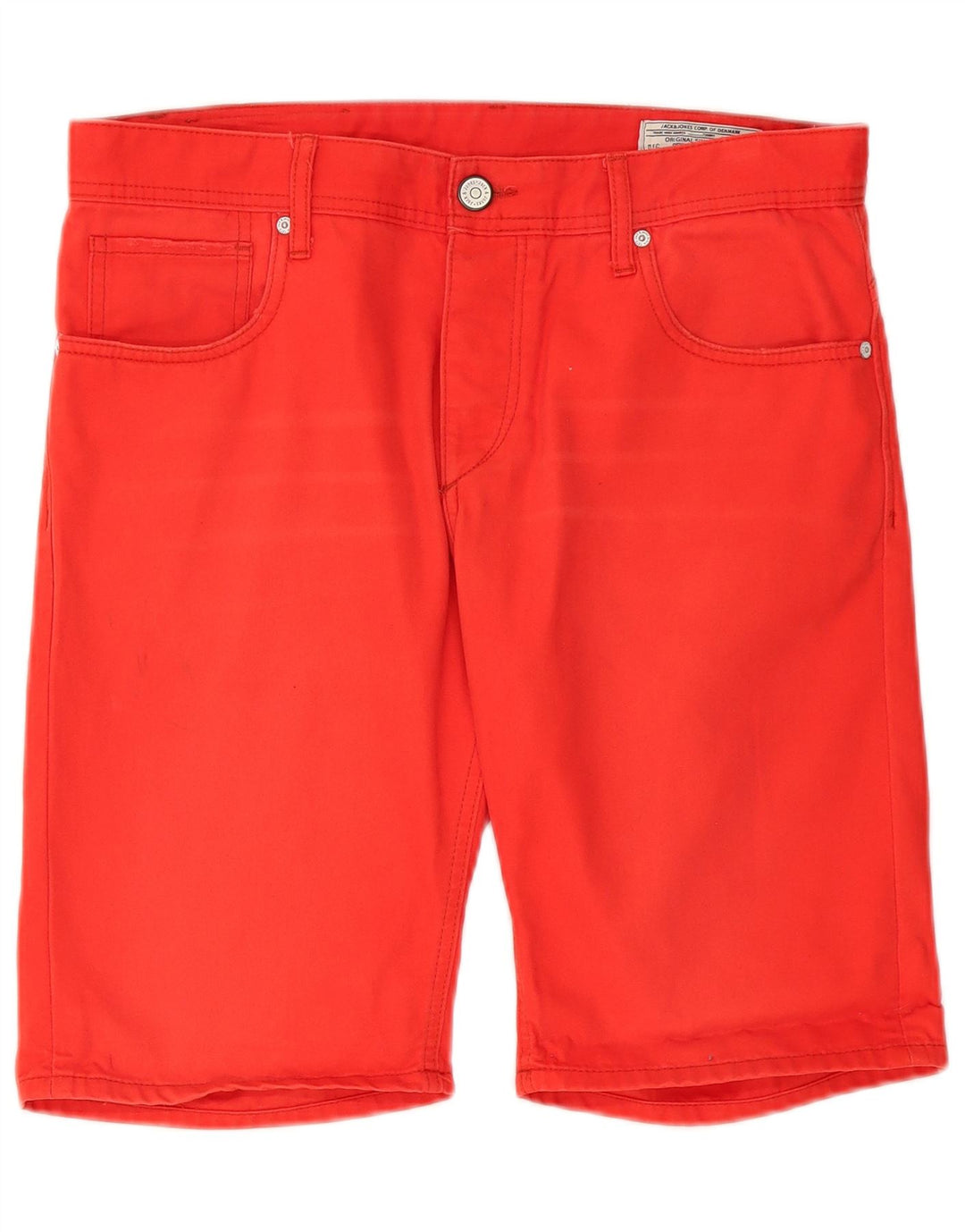 Męskie spodenki jeansowe Jack & Jones, duże, W34, czerwone, bawełniane