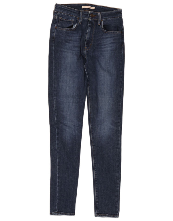 Damskie jeansy Levi's 721 z wysokim stanem W27 L30 Granatowa bawełna