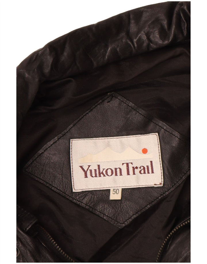 Męska kurtka skórzana Yukon Trail IT 50, duża, czarna