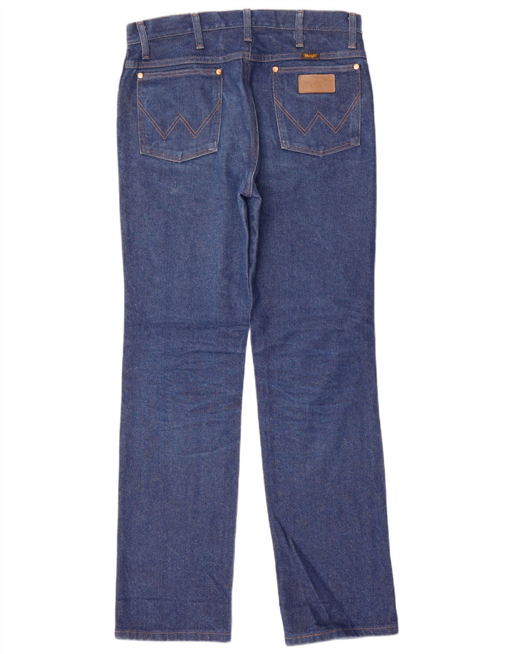 Wrangler Męskie proste dżinsy W32 L32 Niebieskie bawełniane