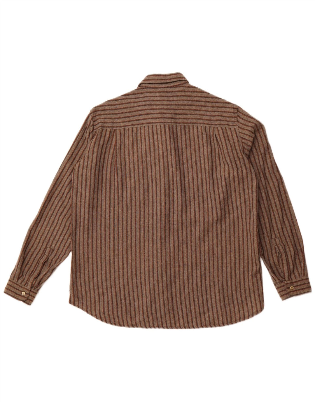 WRANGLER Męska koszula flanelowa, duża, brązowa, poliestrowa w prążki