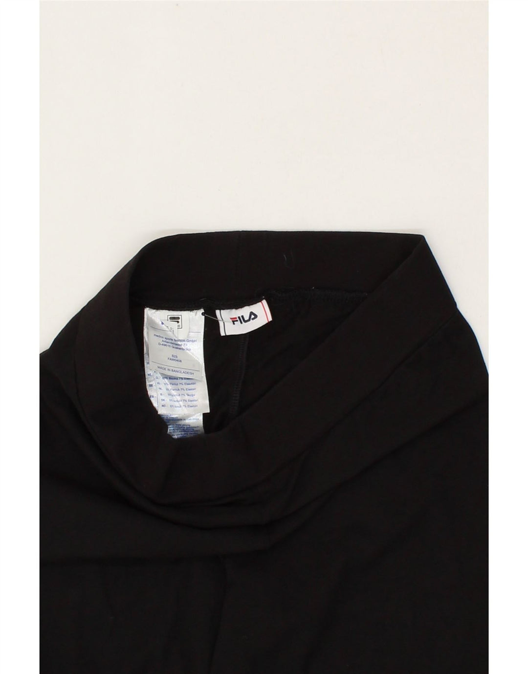 FILA Womens Graphic Leggings UK 8 Small  Black Cotton Vintage Fila and Second-Hand Fila from Messina Hembry 
