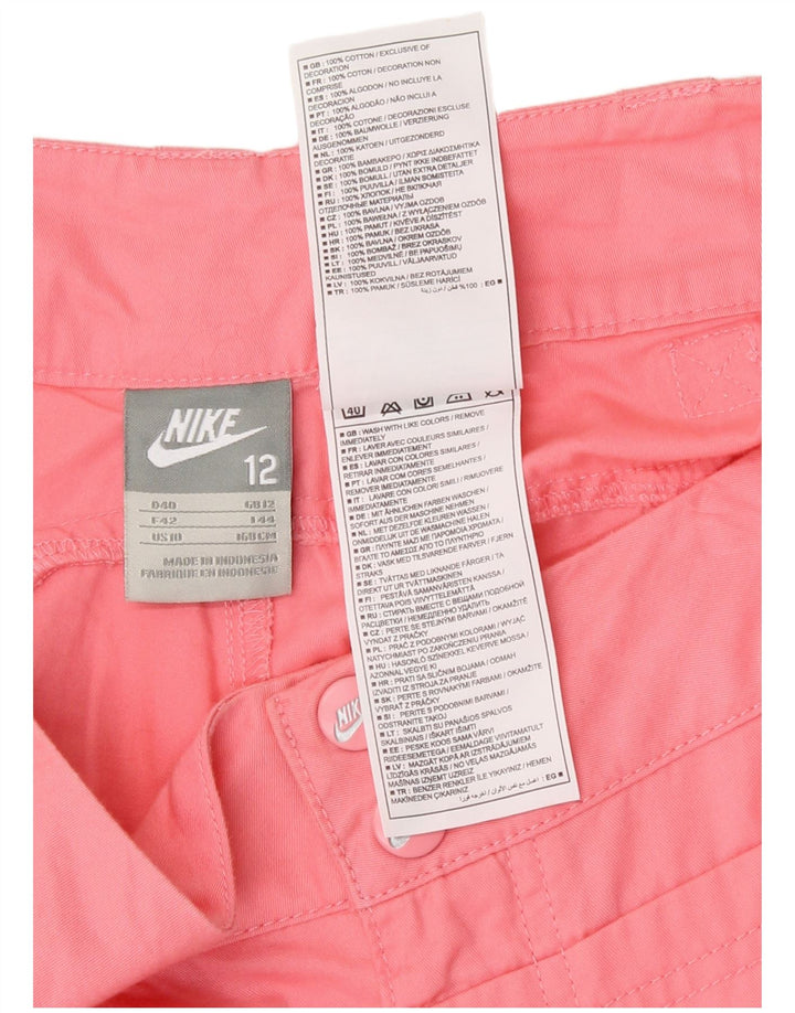 Damskie bermudy Nike UK 12 Medium W30 Różowa bawełna