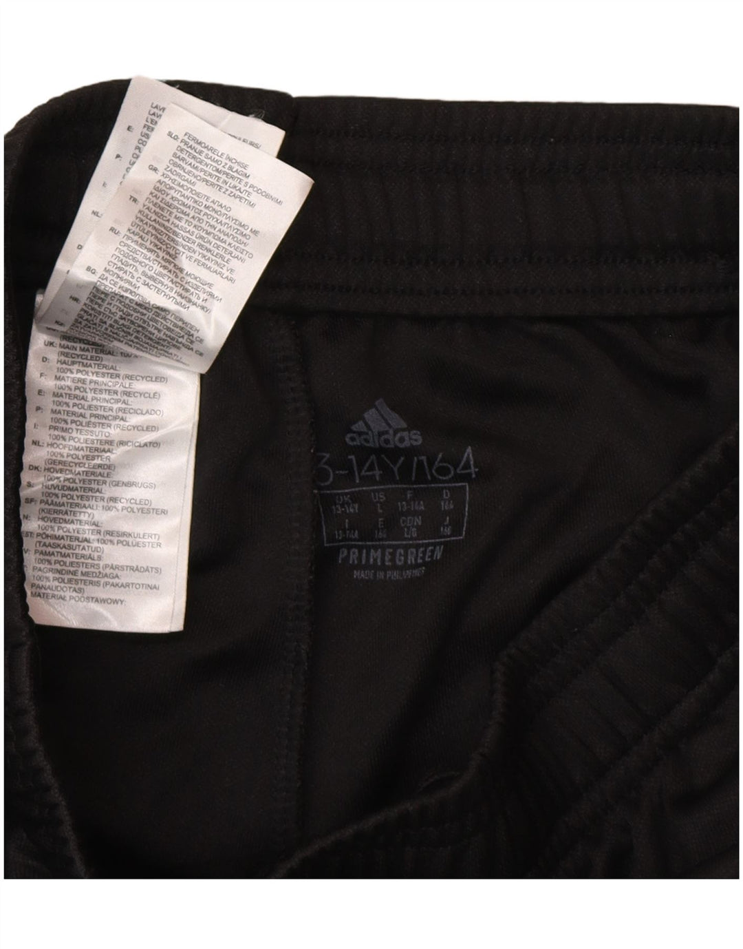 Spodnie dresowe chłopięce Adidas Primegreen 13-14 lat, czarny poliester