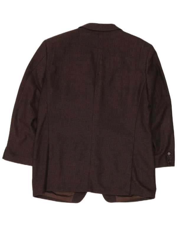 COLOMBO Męska marynarka zapinana na 2 guziki EU 54 2XL Brązowy kaszmir w jodełkę