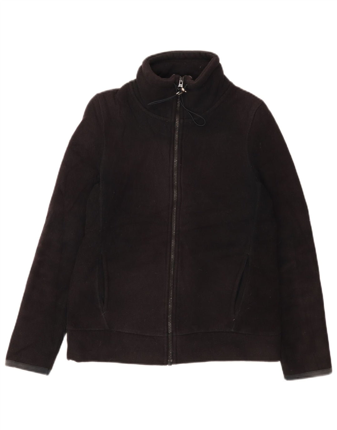 Marks & Spencer Damska kurtka polarowa Sherpa UK 8, mała, czarna, poliester