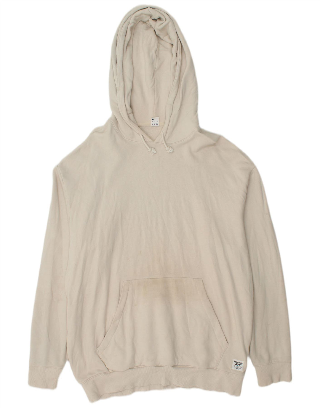 Męska bluza z kapturem REEBOK XL, biała, bawełniana