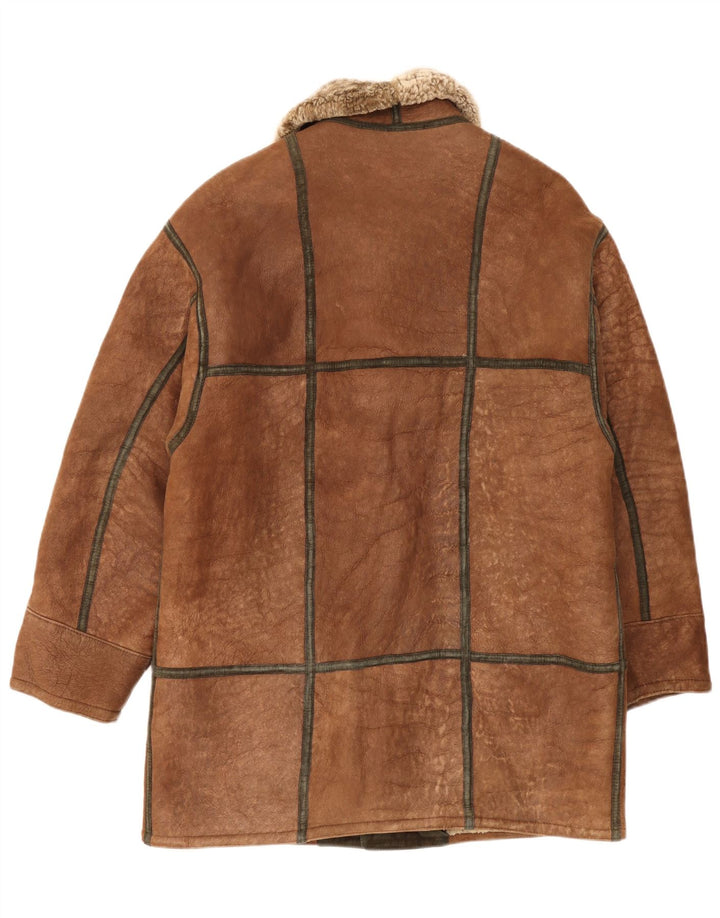 Męska kurtka Shearling Christ IT 48 Średniobrązowa skóra