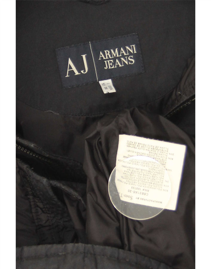 Męska ocieplana kurtka Armani Jeans UK 42 XL, czarny poliamid