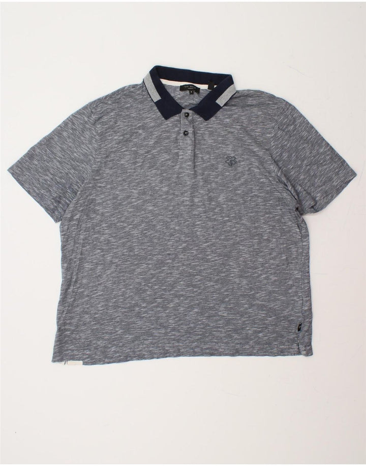 TED BAKER Mens Polo Shirt Size 6 2XL Grey Flecked Cotton Vintage Ted Baker and Second-Hand Ted Baker from Messina Hembry 