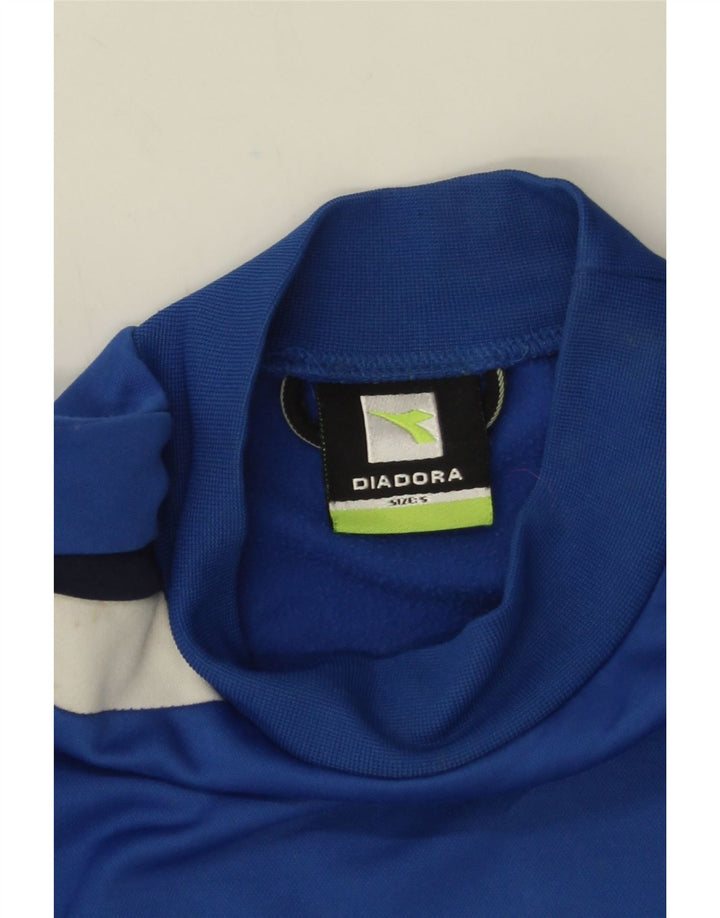 Męski sweter Diadora, mały, niebieski, poliester z blokami kolorów