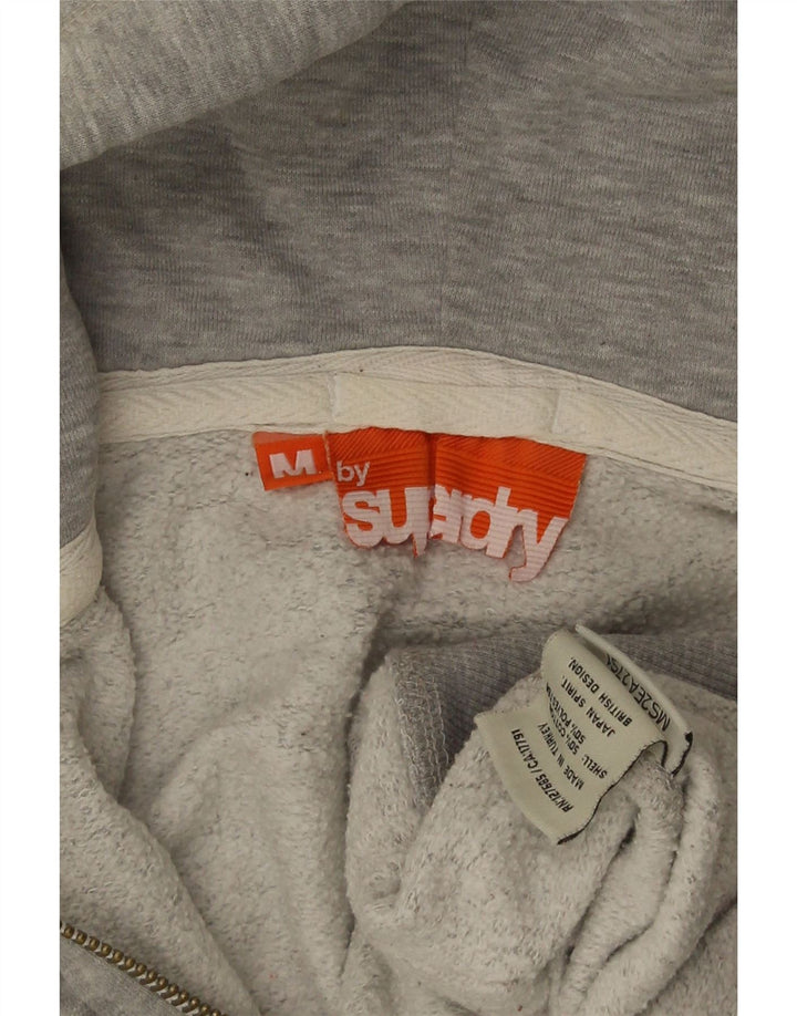 Męski sweter z kapturem i zamkiem Superdry Średnioszary, bawełniany w cętki