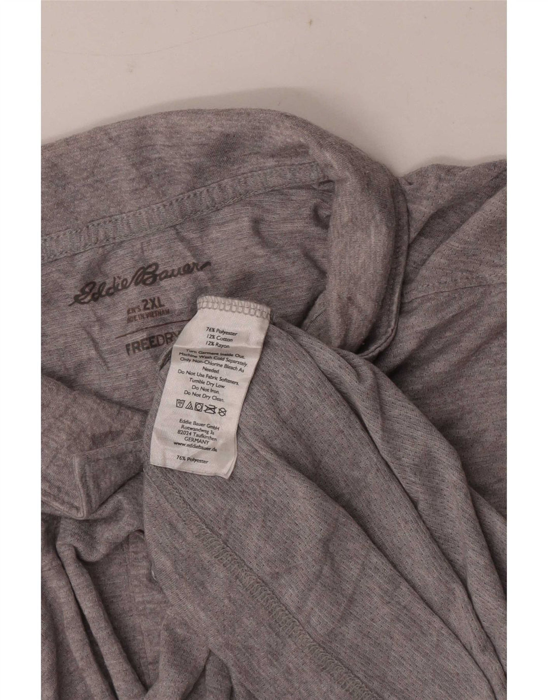 Męska koszulka polo z krótkim rękawem i regularnym krojem Eddie Bauer, 2XL, szary poliester