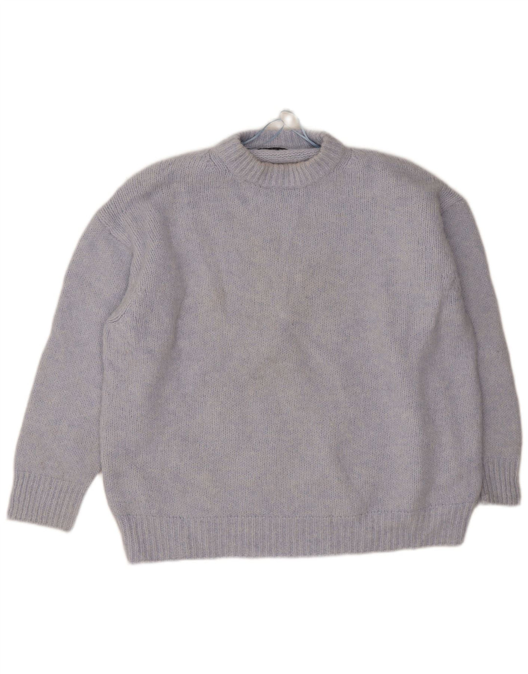 Damski sweter oversize z okrągłym dekoltem Zara UK 18 XL Niebieski poliester