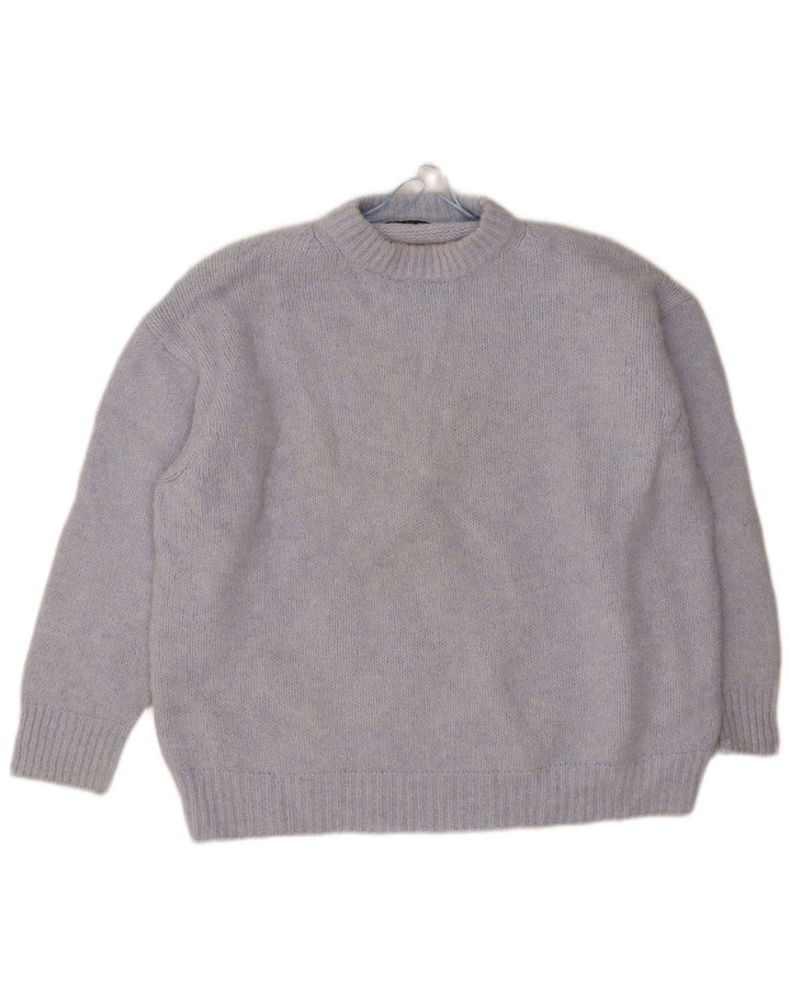 Damski sweter oversize z okrągłym dekoltem Zara UK 18 XL Niebieski poliester