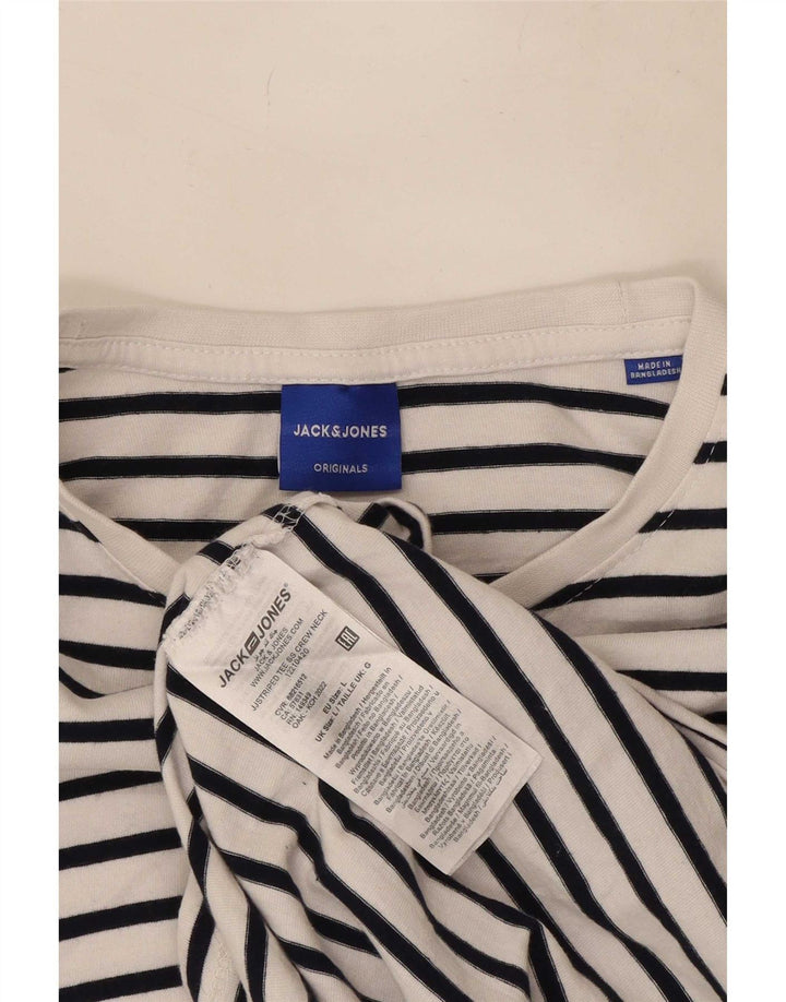 T-shirt męski Jack & Jones, duży, bawełniany w białe paski