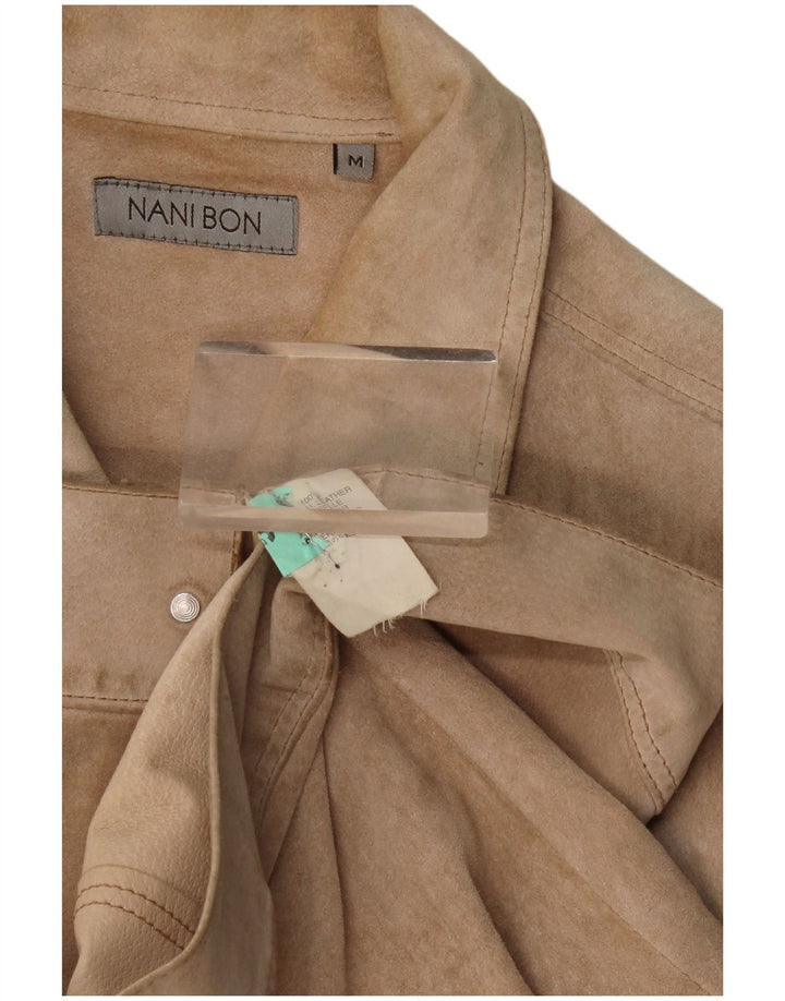 Męska kurtka zamszowa NANI BON Bomber UK 38 w kolorze średniego beżu
