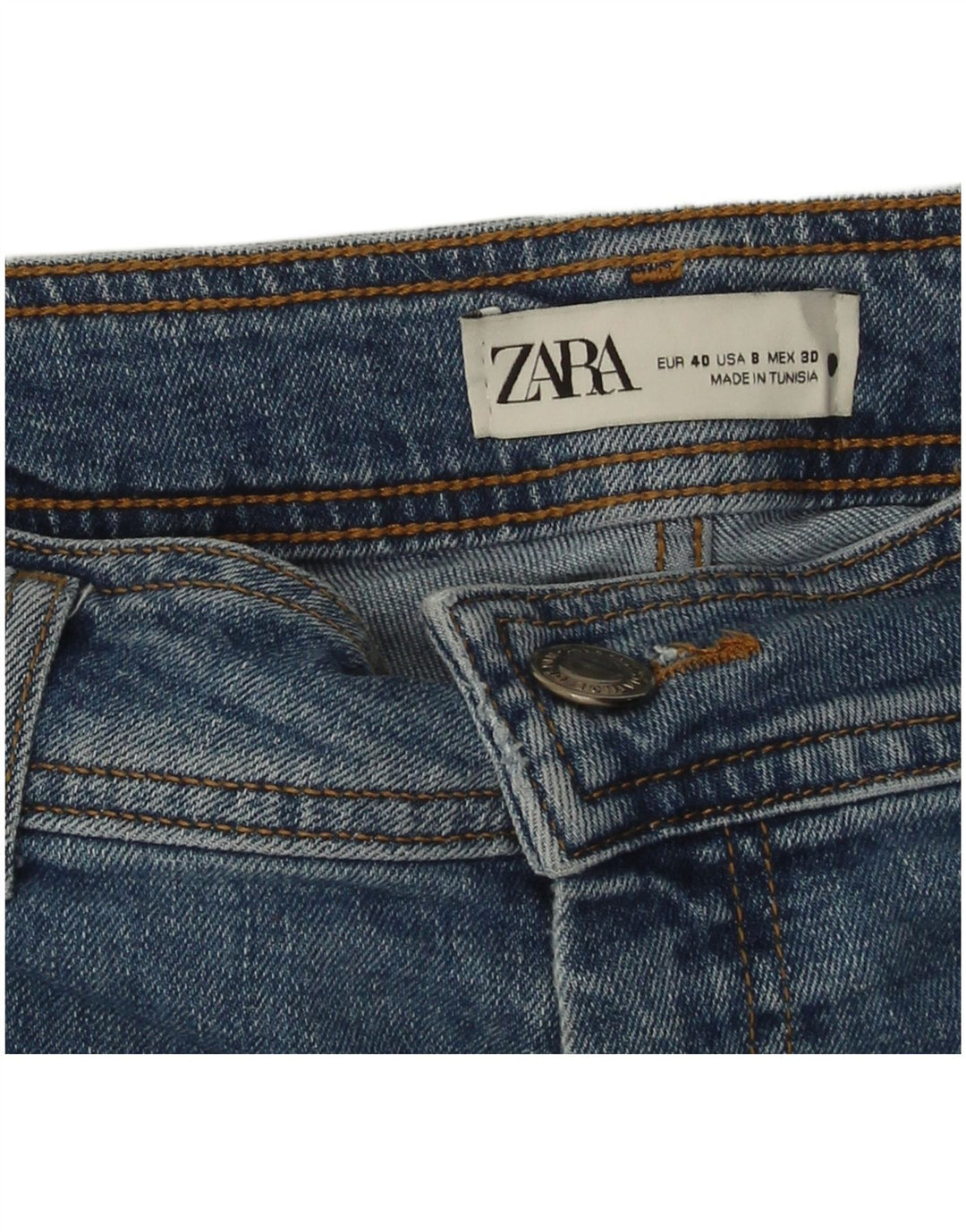 Damskie jeansy z szeroką nogawką Zara EU 40 Medium W30 L29 Niebieskie