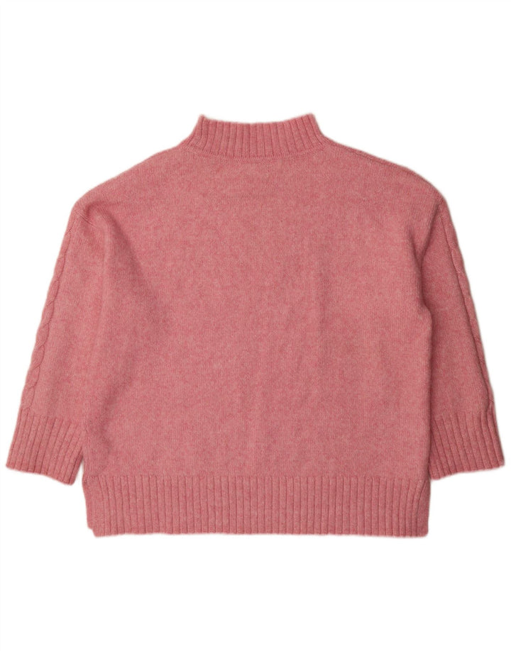 Marks & Spencer Damski sweter z golfem UK 16, duży różowy