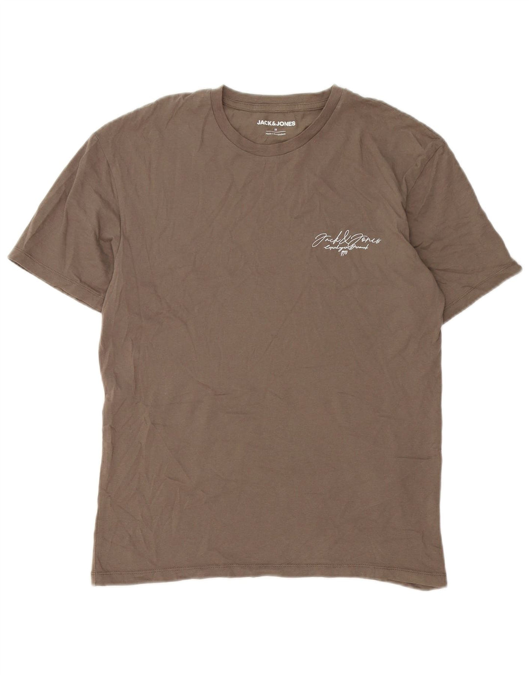 T-shirt męski Jack & Jones, bawełniany, średnio brązowy
