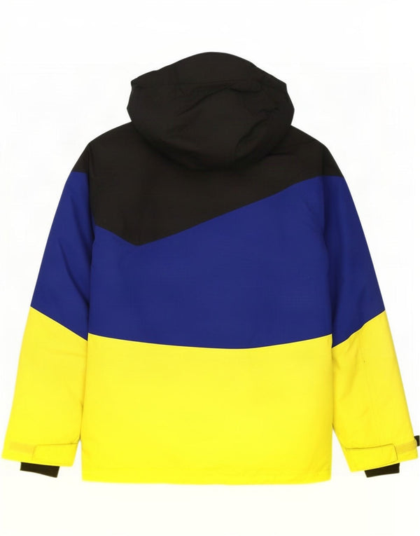 Męska kurtka narciarska Adidas z kapturem UK 40/42 Średnia, wielobarwna, z blokami kolorów