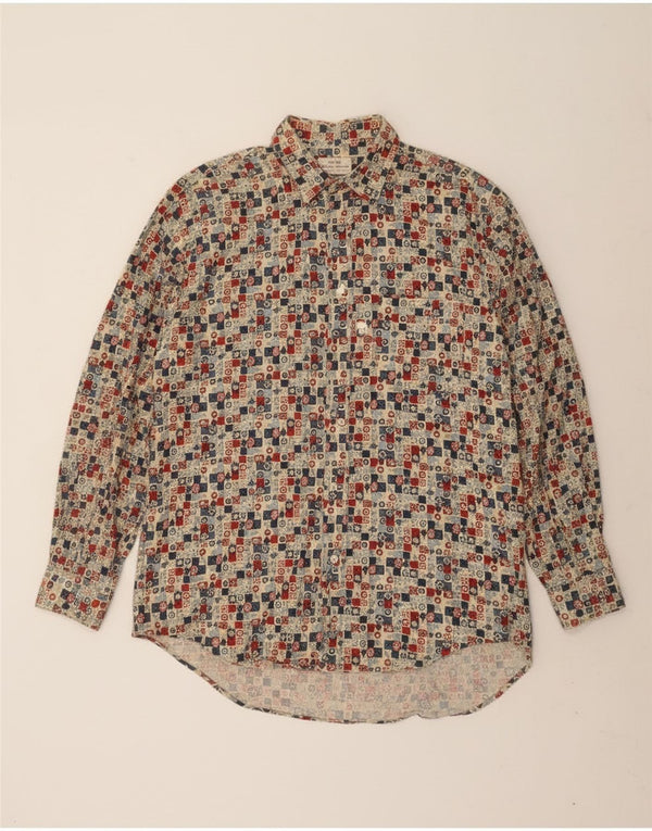 Męska koszula o swobodnym kroju Sisley XL, wielobarwna, geometryczna bawełna