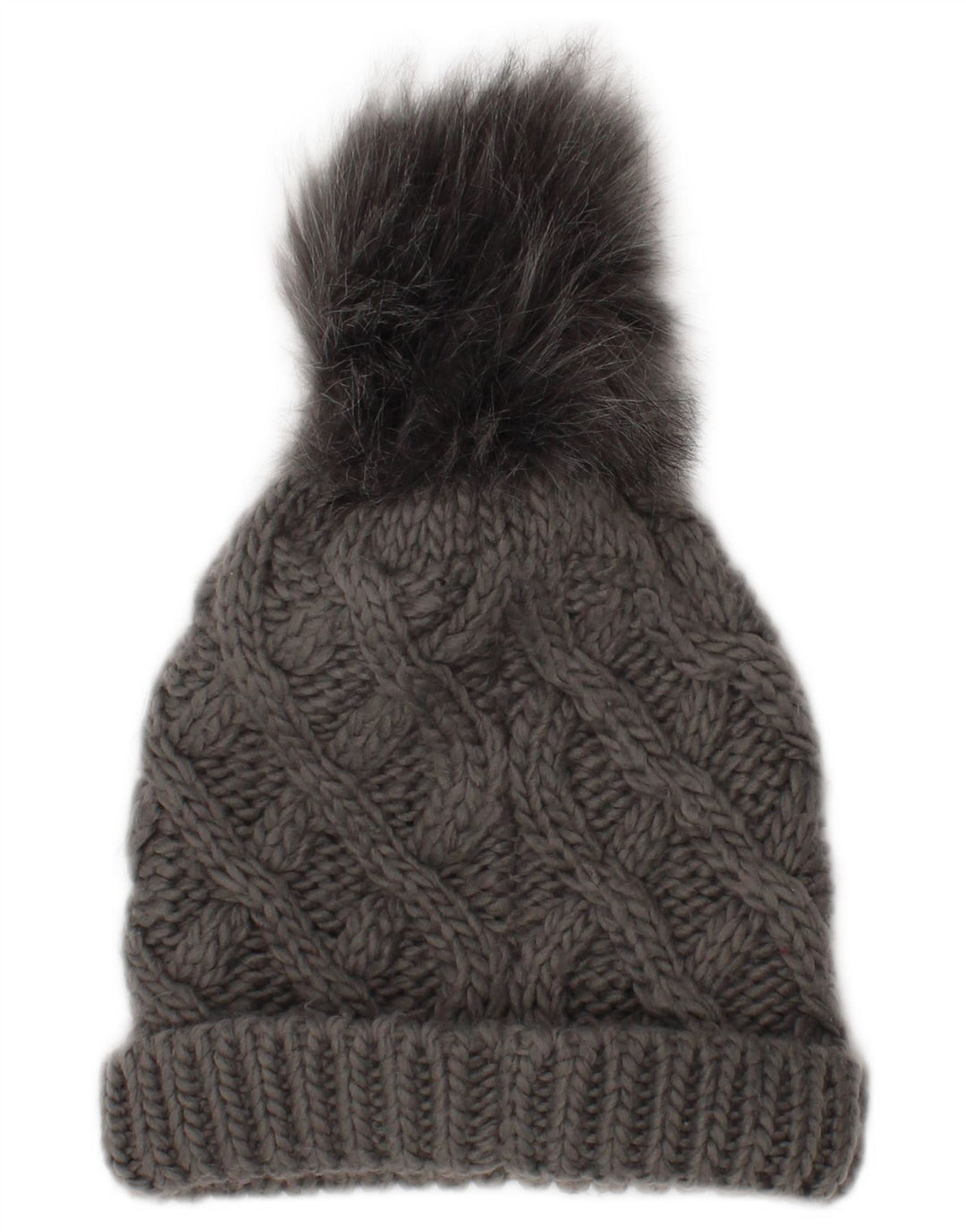 Damska dzianinowa czapka Bobble Trussardi w jednym rozmiarze, szara, akrylowa, zimowa