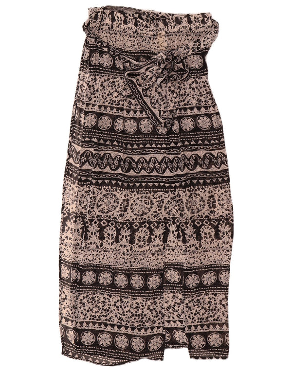 Max & Co. Damska spódnica kopertowa z wysokim stanem UK 12 Medium W28 Czarna w kwiaty