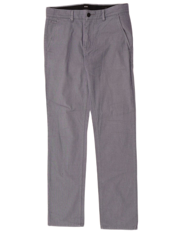 Męskie spodnie Chino Slim Fit Hugo Boss W31 L32 Granatowe, bawełniane w cętki