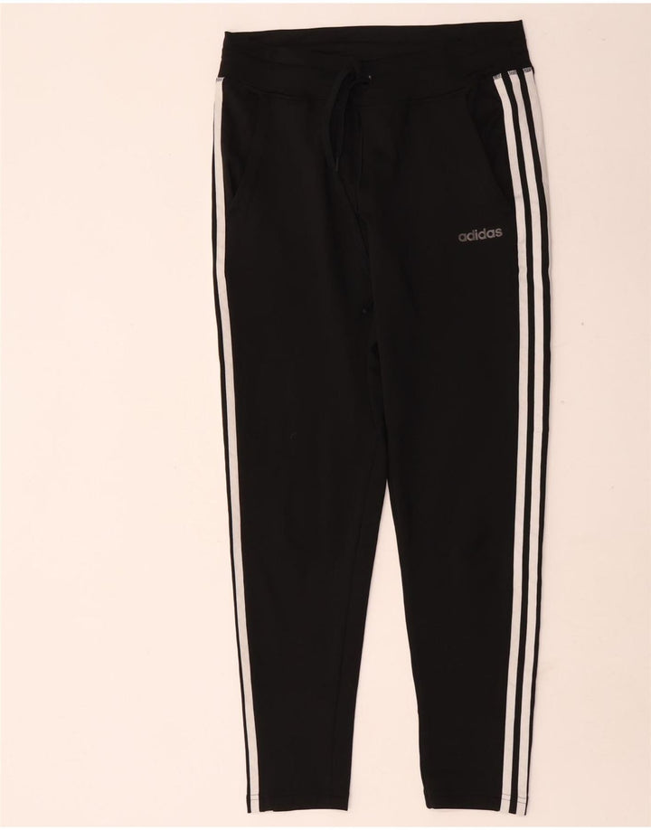 Damskie spodnie dresowe Adidas UK 8/10, małe, czarne, poliestrowe