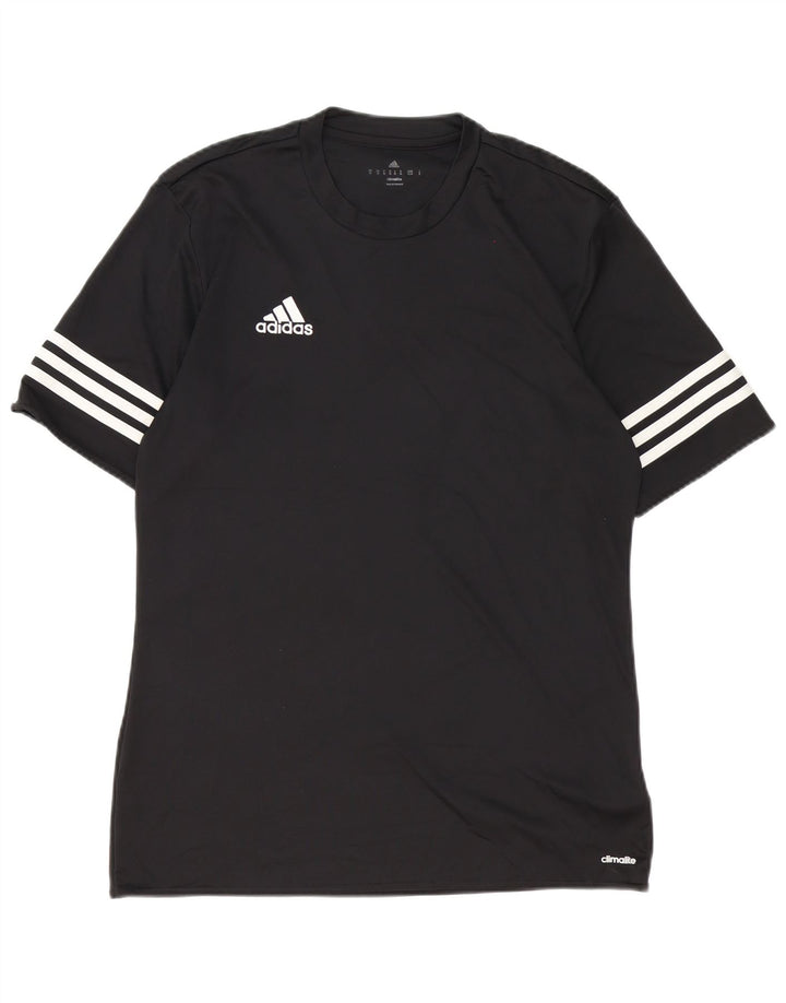 Męska koszulka Adidas Climalite Top, średni czarny poliester