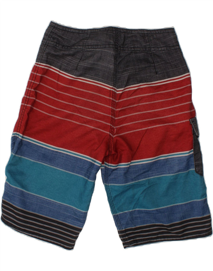 VANS Boys Swimming Shorts 7-8 Years W24 Multicoloured Striped Polyester Vintage Vans and Second-Hand Vans from Messina Hembry 