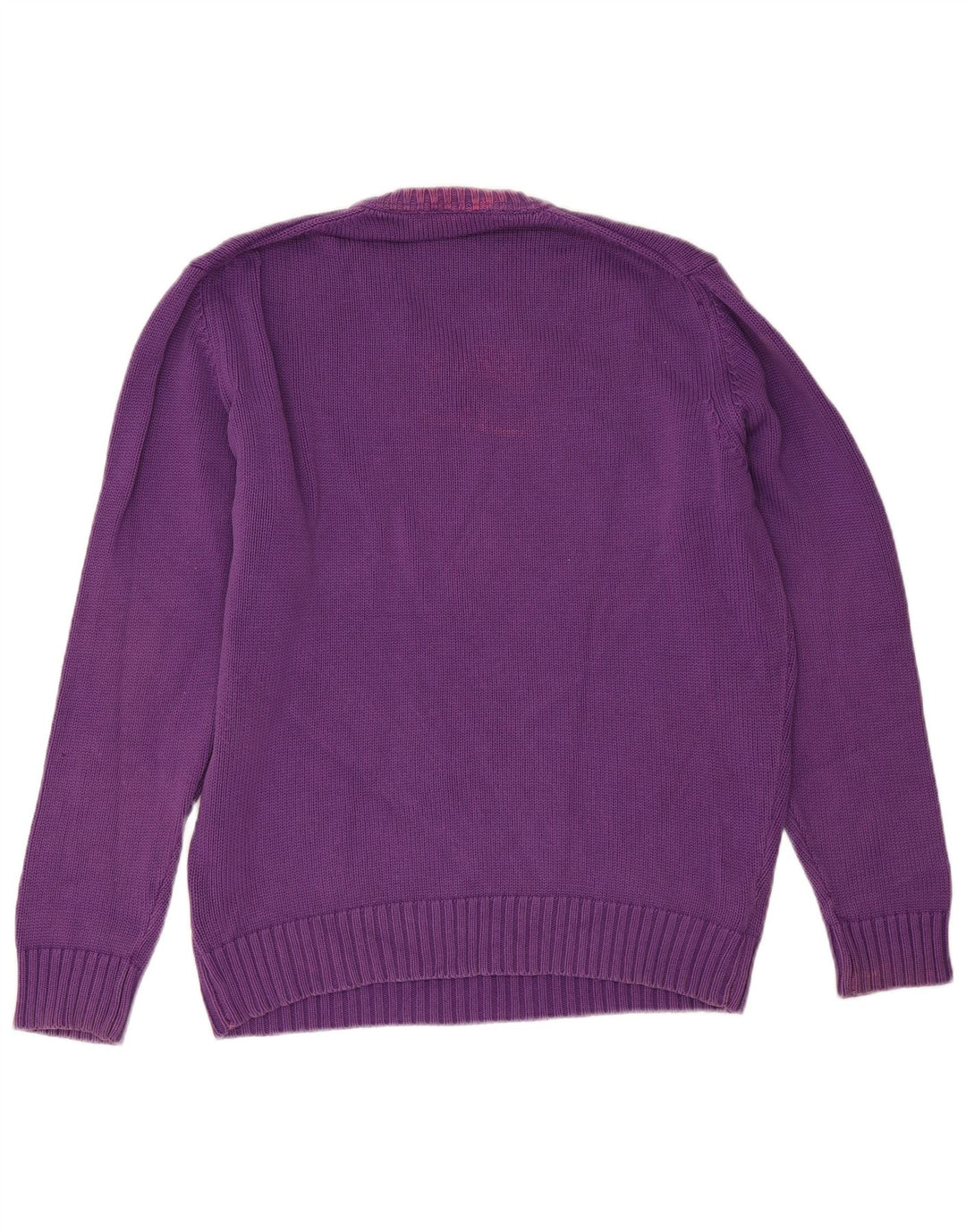 Męski sweter Zara z dekoltem w kształcie litery V, duży fioletowy