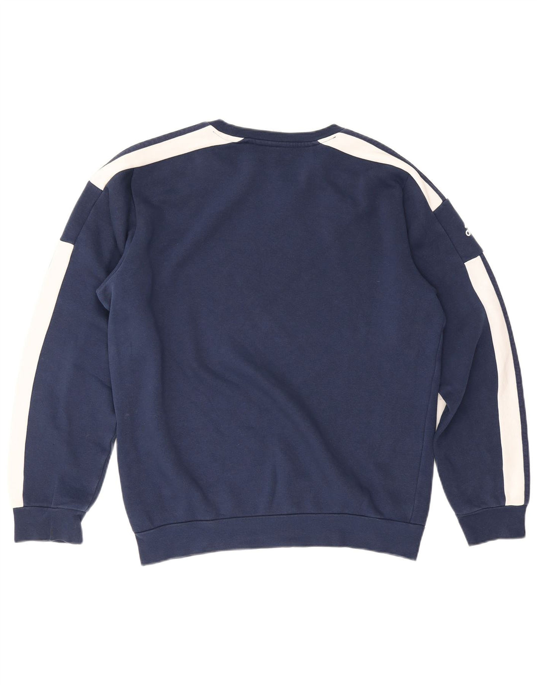 Męska bluza Adidas z grafiką, średnia, granatowa, bawełniana z blokami kolorów
