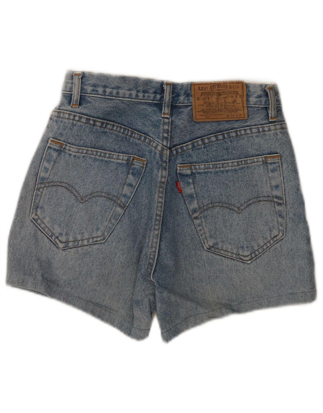 Damskie spodenki jeansowe Levi's 501 W29 Średni niebieski, bawełniany