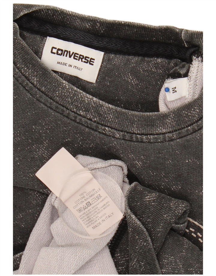 CONVERSE Męski sweter z grafiką Chuck Taylor w kolorze średnioszarym Tie Dye